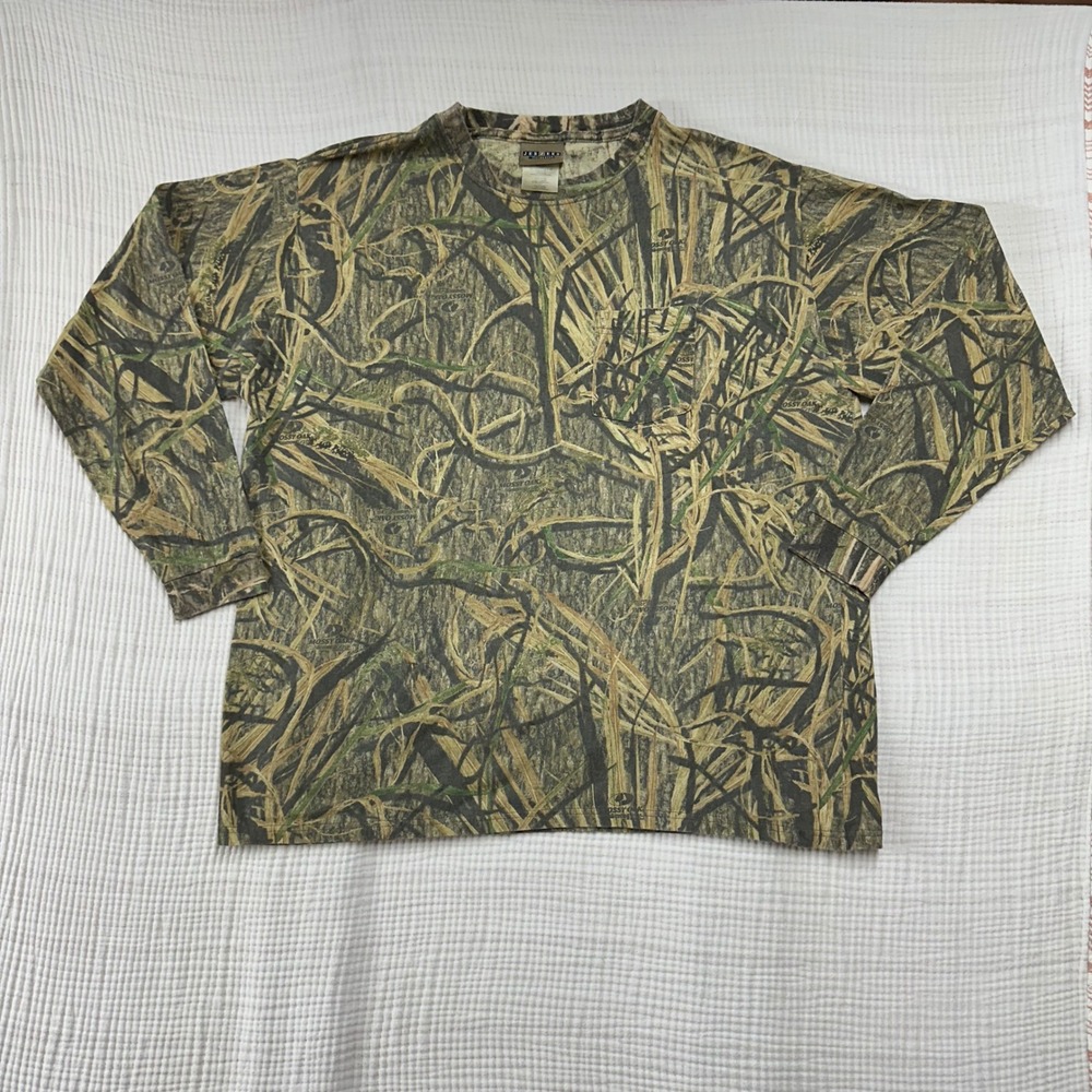 VTG Jerzees Mossy Oak Shadow Grass Camo Long Sleeve T Shirt 3XL Outdoors Hunting